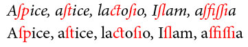 [example of rare ligatures in LaTeX]